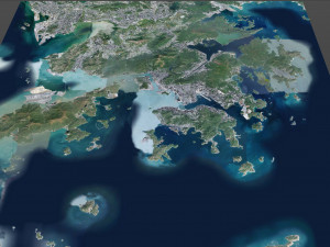 Hong Kong city 70km Modelo 3D