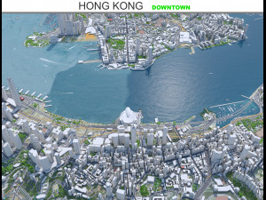 Hong Kong city 70km Modelo 3D