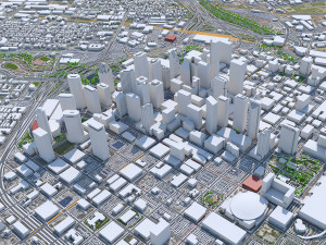 Houston city Texas USA 100km Modèle 3D
