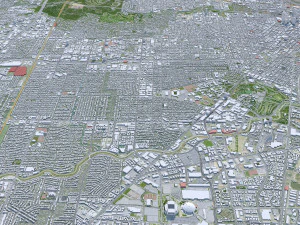 Houston city Texas USA 100km 3D Model