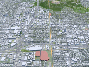 Houston city Texas USA 100km Modèle 3D