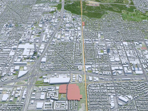 Houston city Texas USA 100km 3D Model