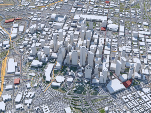 Houston city Texas USA 100km Modèle 3D