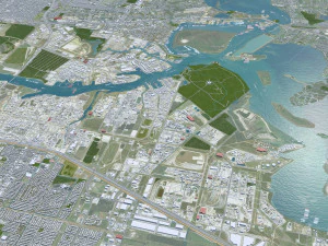 Houston city Texas USA 100km 3D Model