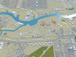 Houston city Texas USA 100km Modèle 3D