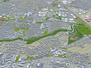 Houston city Texas USA 100km 3D Model
