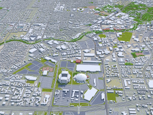 Houston city Texas USA 100km Modèle 3D