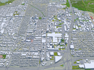 Houston city Texas USA 100km Modèle 3D