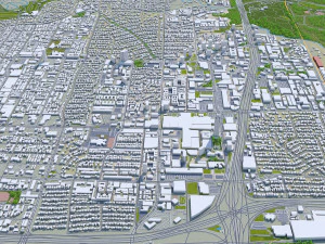 Houston city Texas USA 100km 3D Model