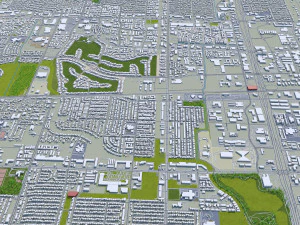 Houston city Texas USA 100km 3D Model