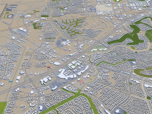 Houston city Texas USA 100km Modèle 3D