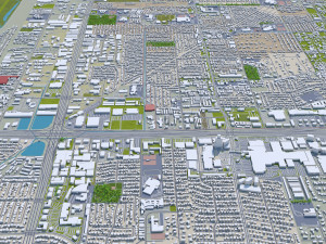 Houston city Texas USA 100km Modèle 3D