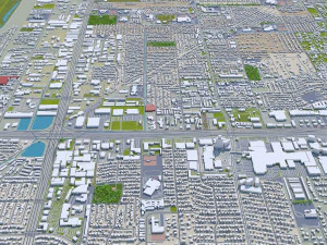 Houston city Texas USA 100km 3D Model