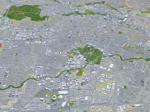 Houston city Texas USA 100km Modèle 3D
