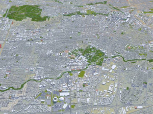 Houston city Texas USA 100km 3D Model