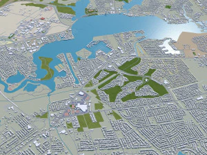 Houston city Texas USA 100km 3D Model