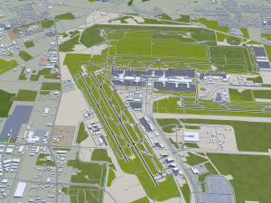 Houston city Texas USA 100km Modèle 3D