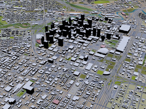 Houston city Texas USA 100km Modèle 3D