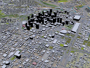 Houston city Texas USA 100km 3D Model