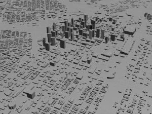 Houston city Texas USA 100km 3D Model