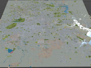 Houston city Texas USA 100km Modèle 3D