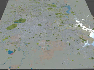 Houston city Texas USA 100km 3D Model
