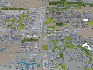 Houston city Texas USA 100km Modèle 3D