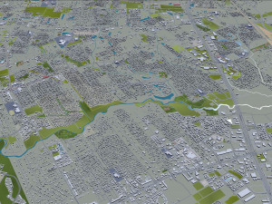 Houston city Texas USA 100km Modèle 3D