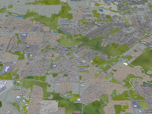 Houston city Texas USA 100km 3D Model