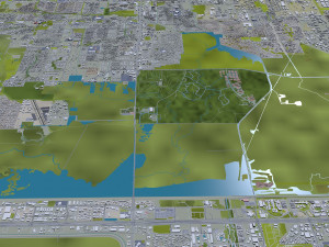Houston city Texas USA 100km Modèle 3D