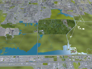 Houston city Texas USA 100km 3D Model