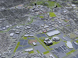 Houston city Texas USA 100km 3D Model