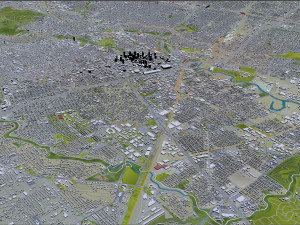 Houston city Texas USA 100km 3D Model
