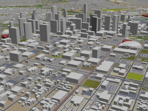 Houston city Texas USA 100km Modèle 3D