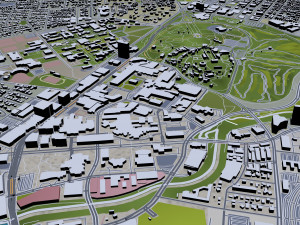 Houston city Texas USA 100km Modèle 3D