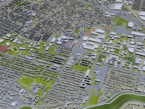 Houston city Texas USA 100km Modèle 3D
