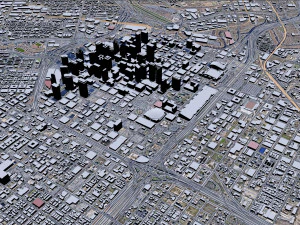Houston city Texas USA 100km 3D Model