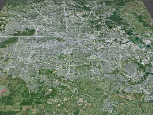 Houston city Texas USA 100km Modèle 3D