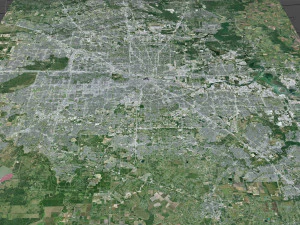 Houston city Texas USA 100km 3D Model