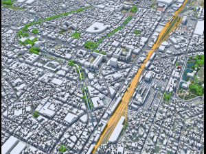 Hsinchu city Taiwan 50km Modelo 3D