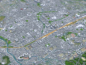 Hsinchu city Taiwan 50km 3D Model