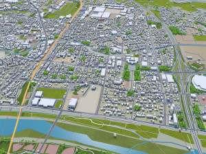 Hsinchu city Taiwan 50km Modelo 3D