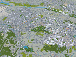 Hsinchu city Taiwan 50km Modelo 3D