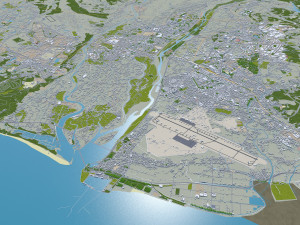 Hsinchu city Taiwan 50km Modelo 3D