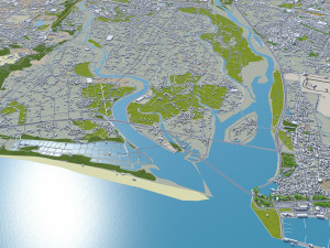 Hsinchu city Taiwan 50km Modelo 3D