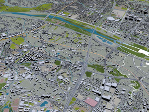 Hsinchu city Taiwan 50km Modelo 3D