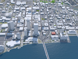 Jacksonville city Florida USA 80km Modèle 3D