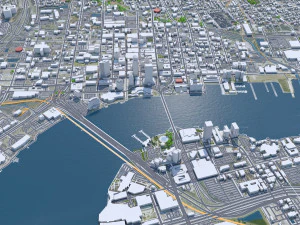 Jacksonville city Florida USA 80km 3D Model