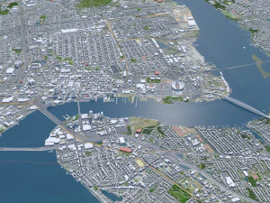 Jacksonville city Florida USA 80km 3D Model