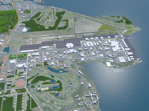 Jacksonville city Florida USA 80km 3D Model